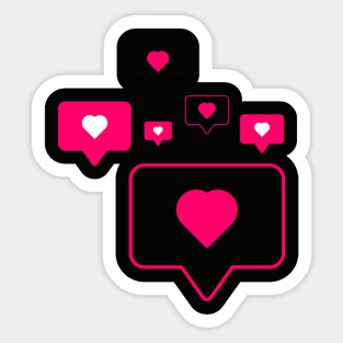 Colorful set of heart icons. Sticker